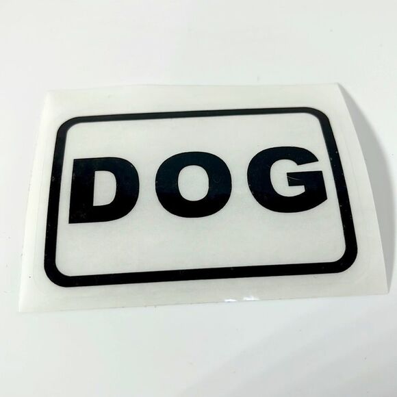 NWT DOG Clear Transparent Vinyl Sticker - Picture 3 of 3